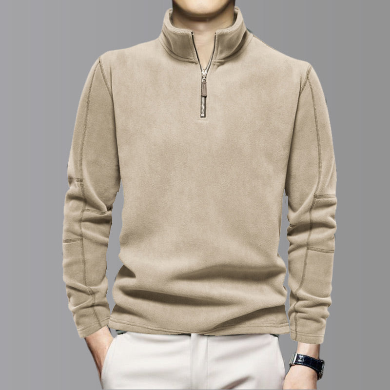 👔✨ 50% RABATT! Stilvolles Langarm-Oberteil mit halbem Reißverschluss für Herren – Lässig, vielseitig & perfekt für kühlere Tage 🍂