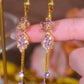 👂💎 50% RABATT! Ohrringe mit synthetischen Diamanten und floralen Quasten – Funkelexzess & romantischer Boho-Charme ✨