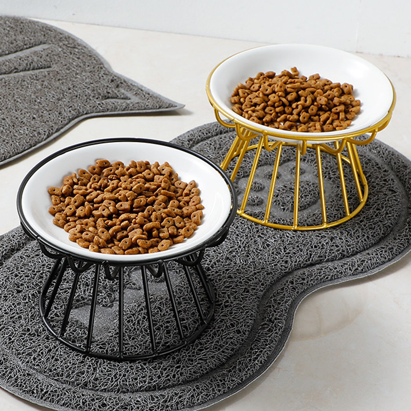 🐱 50% RABATT! 🥣 Erhöhter Keramik-Katzennapf mit Eisenständer – Schont Die Haltung, Rutschfest & Ideal Für Trocken- & Nassfutter 🐈