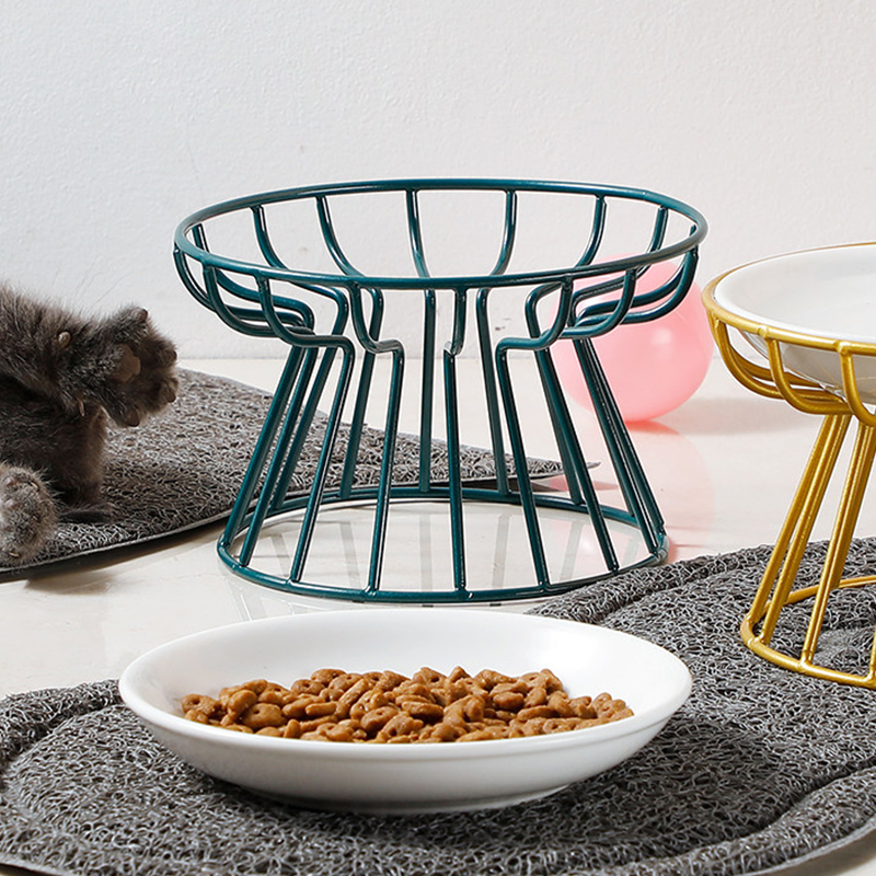🐱 50% RABATT! 🥣 Erhöhter Keramik-Katzennapf mit Eisenständer – Schont Die Haltung, Rutschfest & Ideal Für Trocken- & Nassfutter 🐈