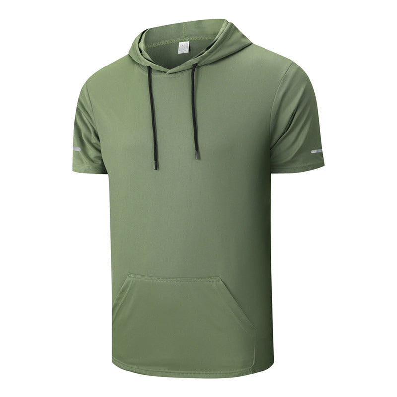 Herren Freizeit-Hoodie mit Kurzarm – schnelltrocknend, leicht & atmungsaktiv – ideal für Sport, Alltag & Reisen👕🏃‍♂️