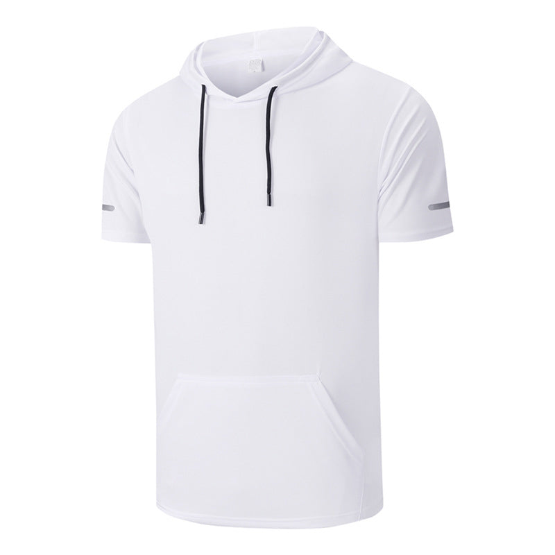 Herren Freizeit-Hoodie mit Kurzarm – schnelltrocknend, leicht & atmungsaktiv – ideal für Sport, Alltag & Reisen👕🏃‍♂️