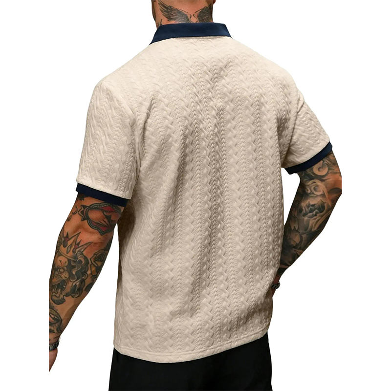 👕🌿 50% RABATT! Herren Freizeit-Oberteil mit Strukturmuster – Kurzarm, bequem & atmungsaktiv für Alltag & Sommer ✨