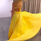 ✨V-Ausschnitt Maxikleid mit Spaghettiträgern und hohem Schlitz