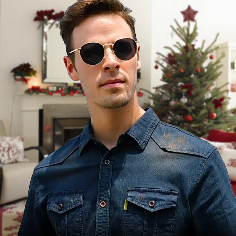 👔🎁 [Das ideale Geschenk für ihn] Bügelfreies Herren-Jeanshemd mit Langarm – Lässiger Denim-Look, perfekt für Alltag & Freizeit
