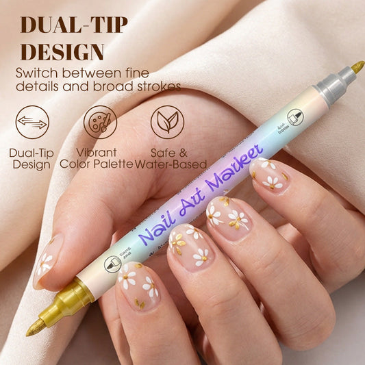 ✍️ 50% RABATT! 💅 Nageldesign-Pen mit 2-in-1 Spitze – Präzise Linien & Details – Ideal für zu Hause oder unterwegs – saubere, professionelle Nagelkunst ohne großen Aufwand ✨