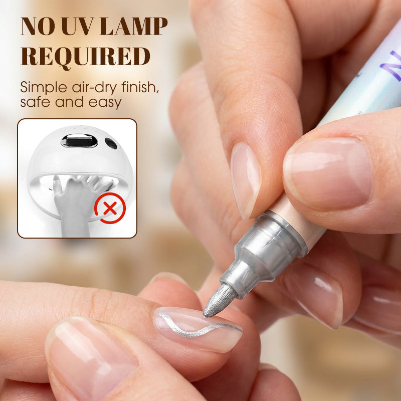 ✍️ 50% RABATT! 💅 Nageldesign-Pen mit 2-in-1 Spitze – Präzise Linien & Details – Ideal für zu Hause oder unterwegs – saubere, professionelle Nagelkunst ohne großen Aufwand ✨