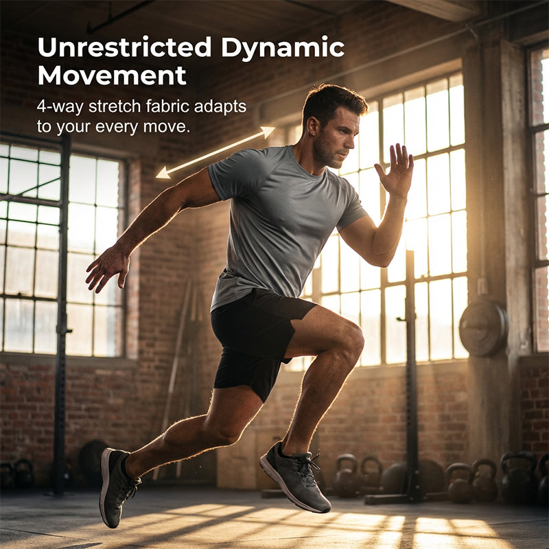 👕⚡ 50% RABATT! 4er-Set Schnelltrocknendes Funktions-T-Shirts für Herren – Weiß, Grau, Blau, Schwarz | Atmungsaktiv & ideal für Sport & Alltag 🏃‍♂️