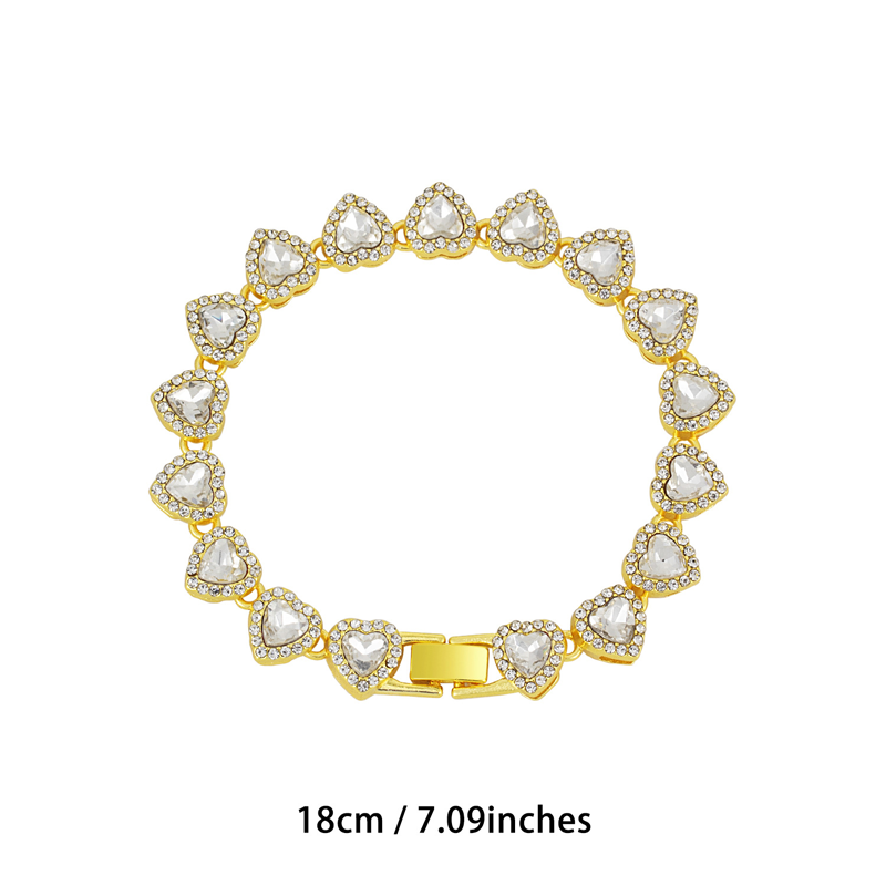 💍 Muttertagsangebot 💎 Glitzernde Herzanhänger-Halskette – mit Diamanten besetzt, in Gold/Silber, verstellbare Länge – perfektes Geschenk 💖
