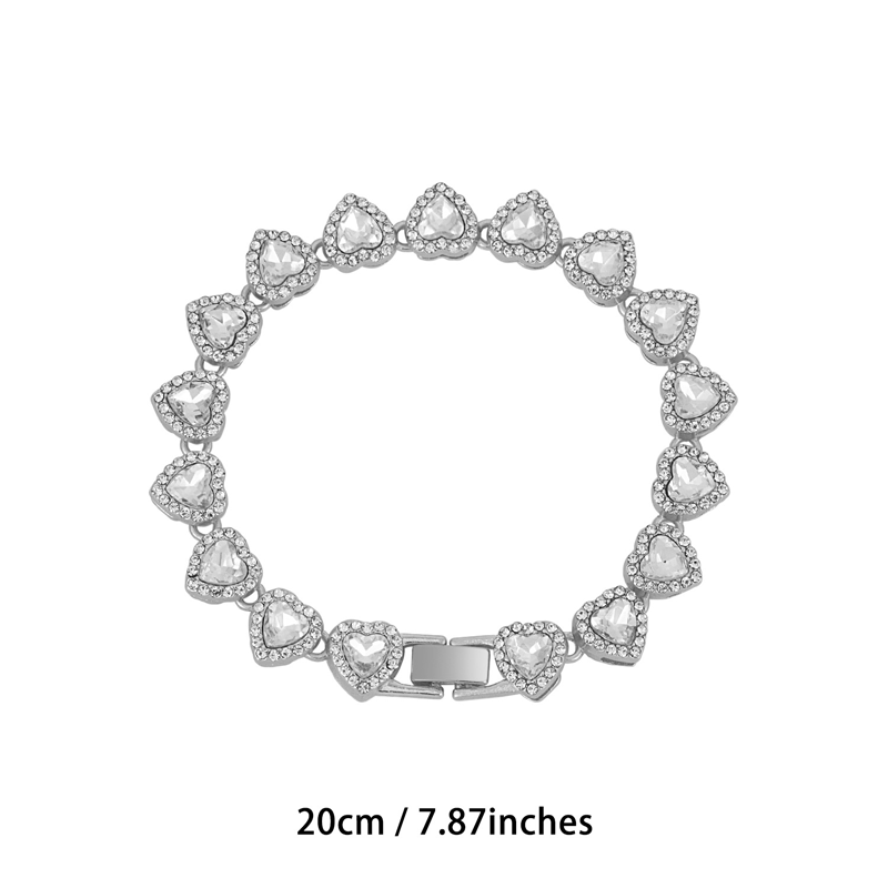 💍 Muttertagsangebot 💎 Glitzernde Herzanhänger-Halskette – mit Diamanten besetzt, in Gold/Silber, verstellbare Länge – perfektes Geschenk 💖