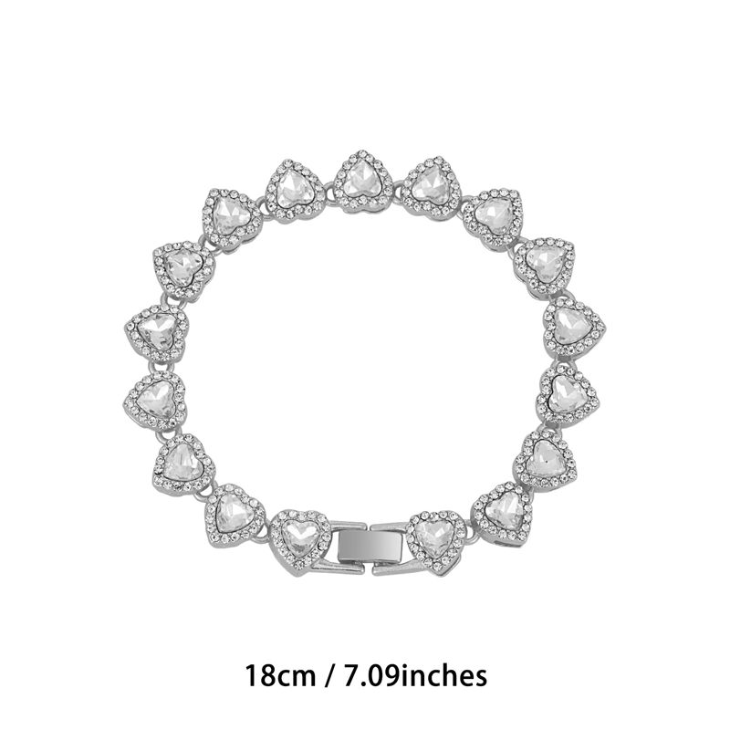 💍 Muttertagsangebot 💎 Glitzernde Herzanhänger-Halskette – mit Diamanten besetzt, in Gold/Silber, verstellbare Länge – perfektes Geschenk 💖