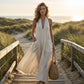 👗🌸 50% RABATT! Lässiges Midikleid mit Neckholder und V-Ausschnitt für Damen – Leicht, sommerlich & perfekt für besondere Anlässe ✨