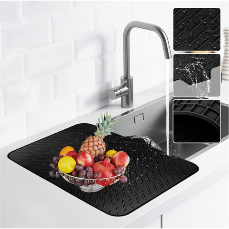 🧽✨ LIMITIERT – 50% RABATT! Große Silikon-Abtropfmatte mit Ablaufkante – Spülwasser direkt in die Spüle, schützt die Arbeitsplatte & trocknet schnell 🍽️