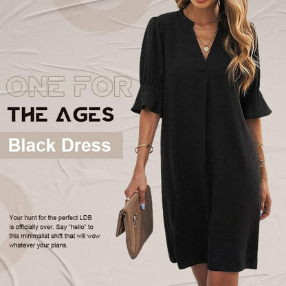 【🔥Bestseller 2026-Nur für kurze Zeit- 50 % Rabatt】✨Mode V-neck cotton and linen slim dress-😍Zeige deine perfekte Figur