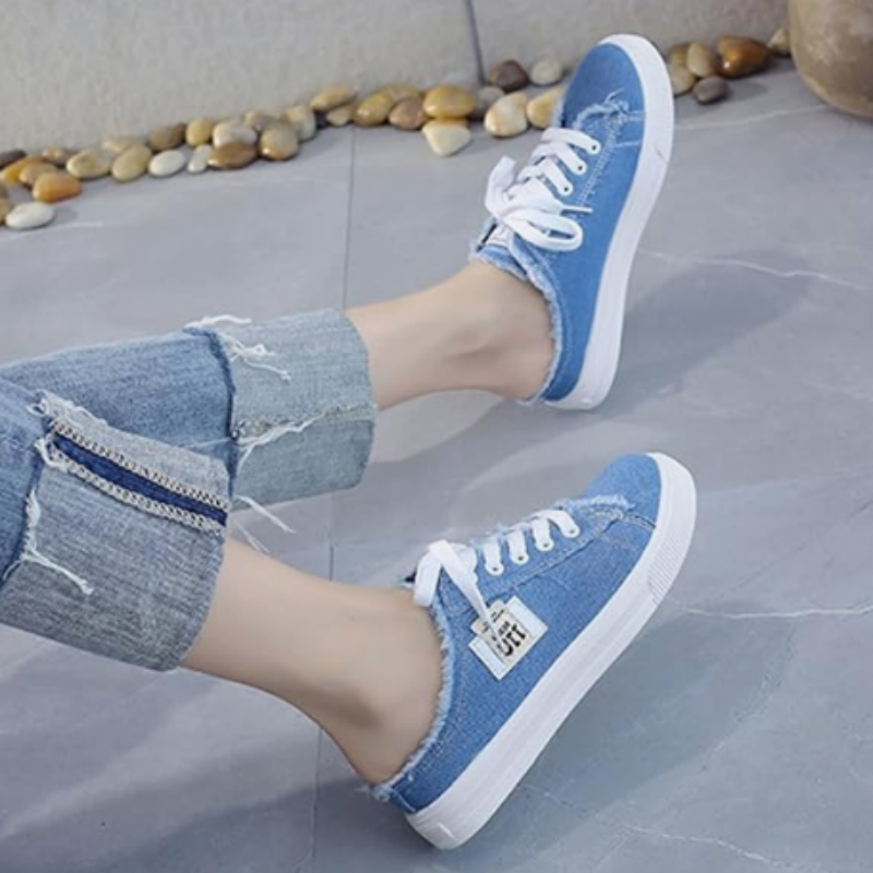 👟✨ 50% RABATT! Damen Denim Mule Sneakers – Leichter Schlupf, bequeme Sohle & perfekt für einen lässigen Sommerlook ☀️