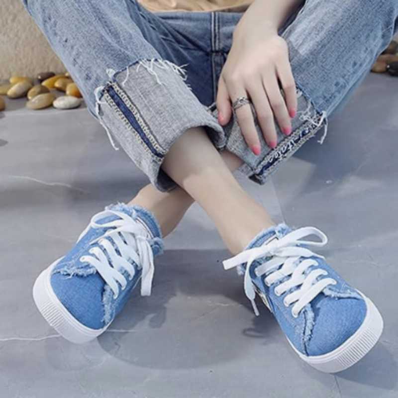 👟✨ 50% RABATT! Damen Denim Mule Sneakers – Leichter Schlupf, bequeme Sohle & perfekt für einen lässigen Sommerlook ☀️