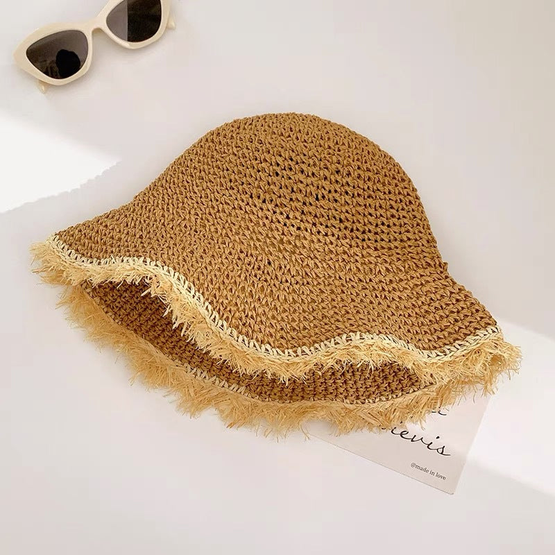 👒🌞 50% RABATT! Handgewebter Strohhut für Damen mit breiter Krempe – Klassisch, stylisch & perfekter UV-Schutz für den Sommer 🌿