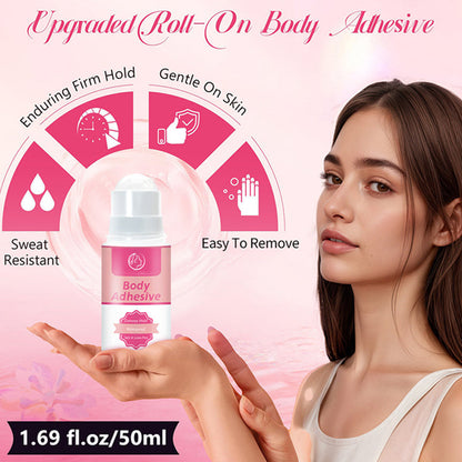 Hautkleber für Kleidung – wasser- & schweißfest, unsichtbar & stark haftend – ideal für Ausschnitte, Neckholder & Brustprothesen