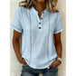 👕 50% RABATT! ✨ Damen Casual Kurzarmoberteil – Atmungsaktiver Stoff, Lockerer Schnitt, Vielseitiger Kragen 🍂