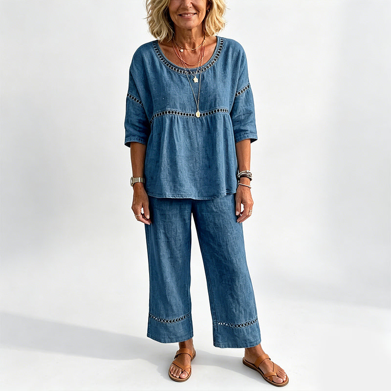 👕👖 2026 HEISSER VERKAUF – 50% RABATT! Figurbetontes Sommer-Chic-Set aus atmungsaktivem Stoff – Über 50K+ verkauft! 🥳