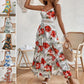👗🌸 50% RABATT! Fließendes Kleid mit Blumenmuster und hohem Schlitz für Damen mit Spaghettiträgern – Romantisch, lässig & perfekt für den Sommer ✨