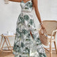 👗🌸 50% RABATT! Fließendes Kleid mit Blumenmuster und hohem Schlitz für Damen mit Spaghettiträgern – Romantisch, lässig & perfekt für den Sommer ✨