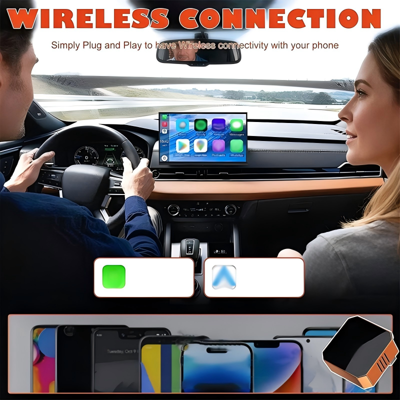 📱🚗 50% RABATT! Kabelloser Adapter für Android Auto – Einfache Installation, stabile Verbindung & kabelloses Smartphone-Erlebnis im Auto ✨