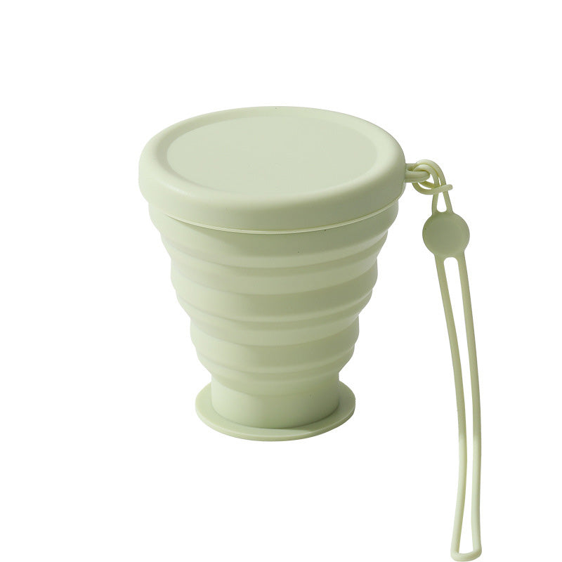 ☕🧳 50% RABATT! Faltbarer Silikonbecher für Reisen mit Deckel und Trageschlaufe – Kompakt, wiederverwendbar & dicht 🎒