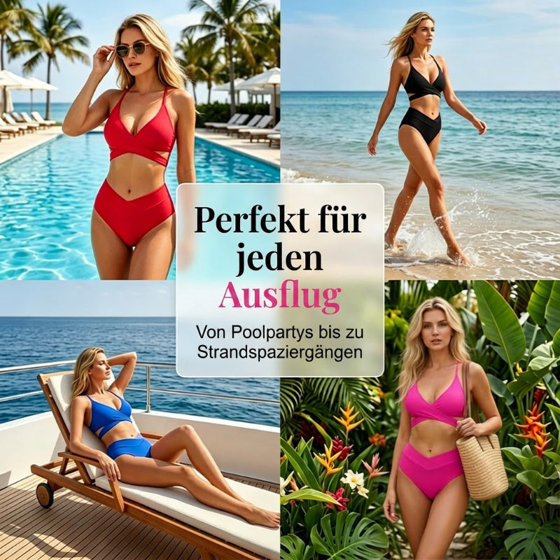👙🌹 50% RABATT! Sexy zweiteiliges Damen-Bikini-Set mit Schnürung – Verführerisch, anpassbar & perfekt für Strand und Pool 💦