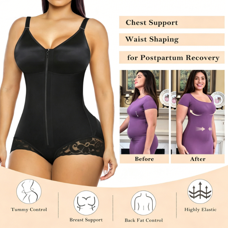 👗 LIMITED-TIME 50% RABATT! ✨ Shapewear-Bodysuit – Bauchweg-Forming, Po-Lifting, 360° Kompression, Frontreißverschluss 🔥