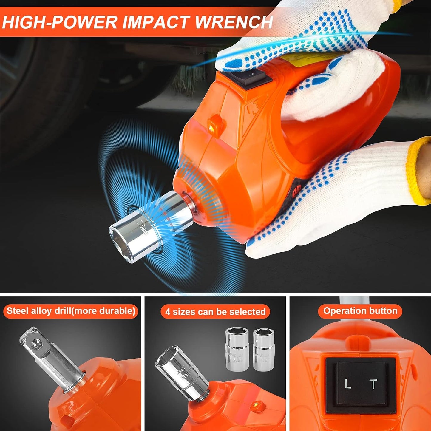 🚗⚡ 12V Elektrischer Hydraulik-Wagenheber – Automatischer Hebevorgang, bis zu 5t Tragkraft & integrierte LED-Arbeitsleuchte
