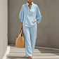 💃 50% SPAREN 📢 Damen Fashion Set 🔥 Stehkragen + Wide-Leg Hose – stilvoll, hochwertig & alltagstauglich ✨