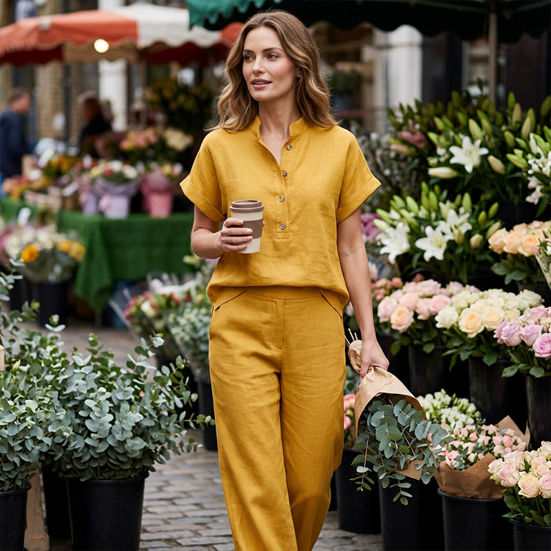 👕✨ 50% RABATT – NUR FÜR KURZE ZEIT! Lässiges Damen-Set – T-Shirt & lange Hose – Bequem & stylish für jeden Tag 👖