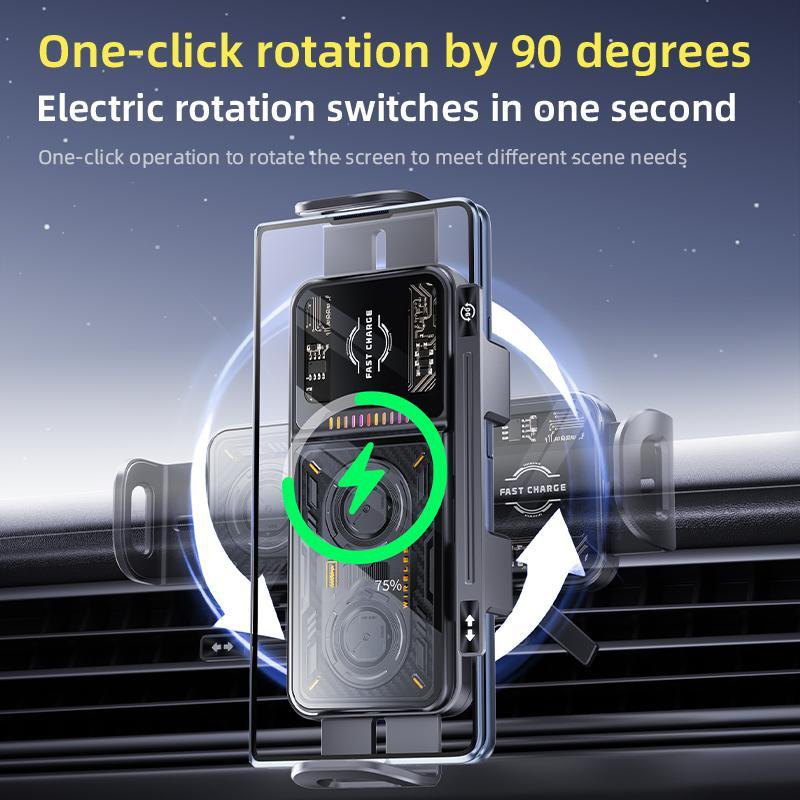 🔋 LIMITED-TIME 50% RABATT! ⚡ Kabelloser Auto-Schnelllader 15W – Motorisierte Drehung, Automatische Klemmarme ✨