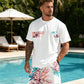 Herren Freizeit-Set – T-Shirt mit Print & Shorts – bequem, atmungsaktiv & vielseitig – ideal für Sommer & Alltag