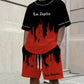 Herren Freizeit-Set – T-Shirt mit Print & Shorts – bequem, atmungsaktiv & vielseitig – ideal für Sommer & Alltag