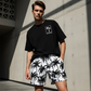 👕🩳 خصم 50%! طقم كاجوال رجالي من قطعتين - تي شيرت وشورت مطبوع - مريح، مسامي ومتعدد الاستخدامات للصيف والارتداء اليومي ☀️