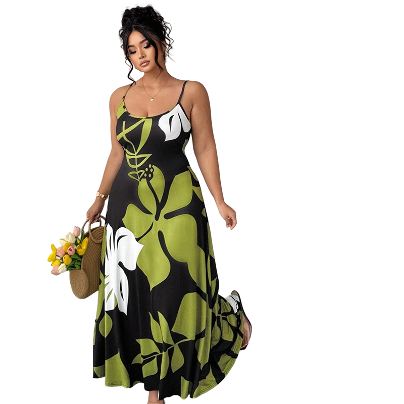 👗🌸 50% RABATT! Maxikleid mit Blumenmuster und Spaghettiträgern – Romantisch, sommerleicht & perfekt für Strand und festliche Anlässe ✨