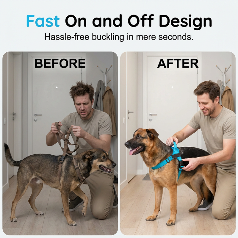 🐕✨ خصم 50%! سرج مبطن للكلاب سهل الارتداء والخلع للتنزه – ناعم، آمن ومثالي للكلاب النشيطة 🦮