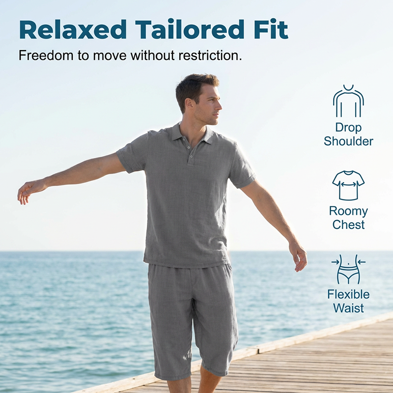 ✨Sommer-Sonderangebot 50% RABATT! | Herren-Leinenhemd-und-Freizeithose-Set