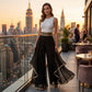 👖 خصم 50%! ✨ بناطيل واسعة أنيقة بحافة ذهبية – فضفاضة، انسيابية ومثالية للمناسبات الخاصة 💫