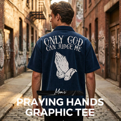 👔🙏 50% RABATT! Herren T-Shirt mit Grafik „Betende Hände“ – Stilvoll, symbolstark & vielseitig kombinierbar