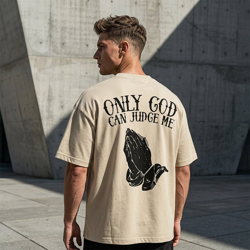 👔🙏 50% RABATT! Herren T-Shirt mit Grafik „Betende Hände“ – Stilvoll, symbolstark & vielseitig kombinierbar