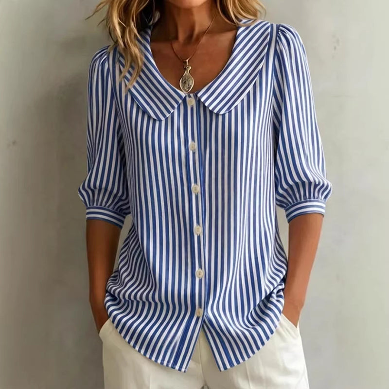 👚☀️ MID-SEASON SALE: −50% NUR FÜR KURZE ZEIT! Designer-Bluse für Damen – V-Ausschnitt, kurze Ärmel, lockere Passform & atmungsaktiv, ideal fürs Büro & warme Tage 👜✨