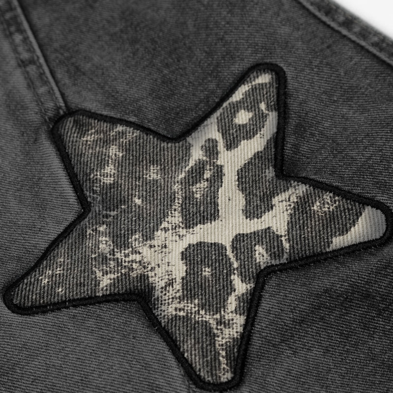 👖 50% RABATT! ⭐ Unisex Baggy-Jeans mit Stern-Patches – Lässiger Oversize-Schnitt, weicher Denim & angesagter 90s-Look ✨