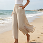 👖✨ 50% RABATT! Damen weite Hose mit Gummibund & Fransendetails – Bequem, luftig & feminin für Sommer, Strand & Freizeit 🌊