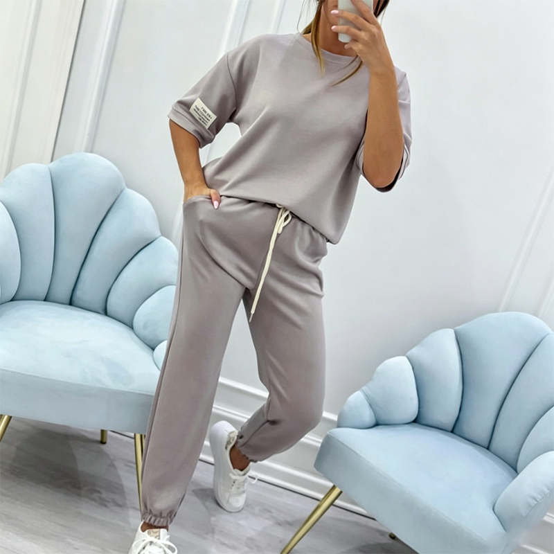 👚💥 NEUER HEISSER SALE! Lässiges Set aus kurzärmeligem Oberteil und Hose für Damen – Bequem, luftig & perfekt für Sommer, Freizeit & Urlaub ✨