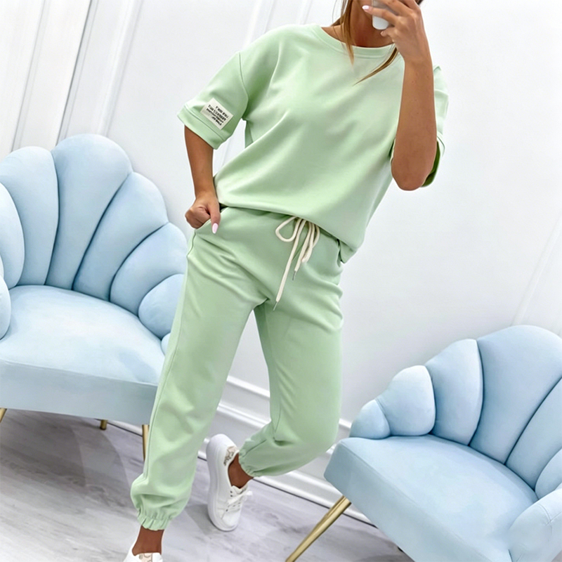 👚💥 NEUER HEISSER SALE! Lässiges Set aus kurzärmeligem Oberteil und Hose für Damen – Bequem, luftig & perfekt für Sommer, Freizeit & Urlaub ✨