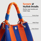 Gestreifte Strick-Bucket-Tasche – leicht, flexibel & vielseitig – ideal für den Alltag, Strand & Shopping
