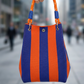 Gestreifte Strick-Bucket-Tasche – leicht, flexibel & vielseitig – ideal für den Alltag, Strand & Shopping